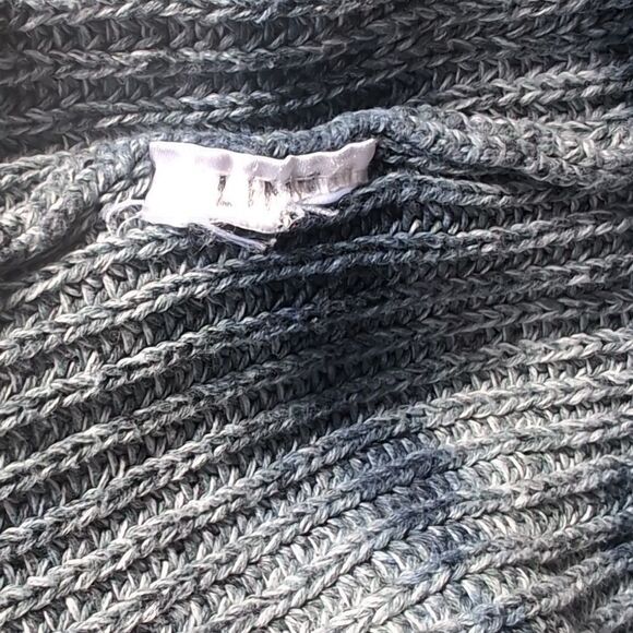LINE Unique Tie Dye 💯 % Cotton Gray Rib Knit Sweater Size S Baggy Fit - Picture 4 of 11